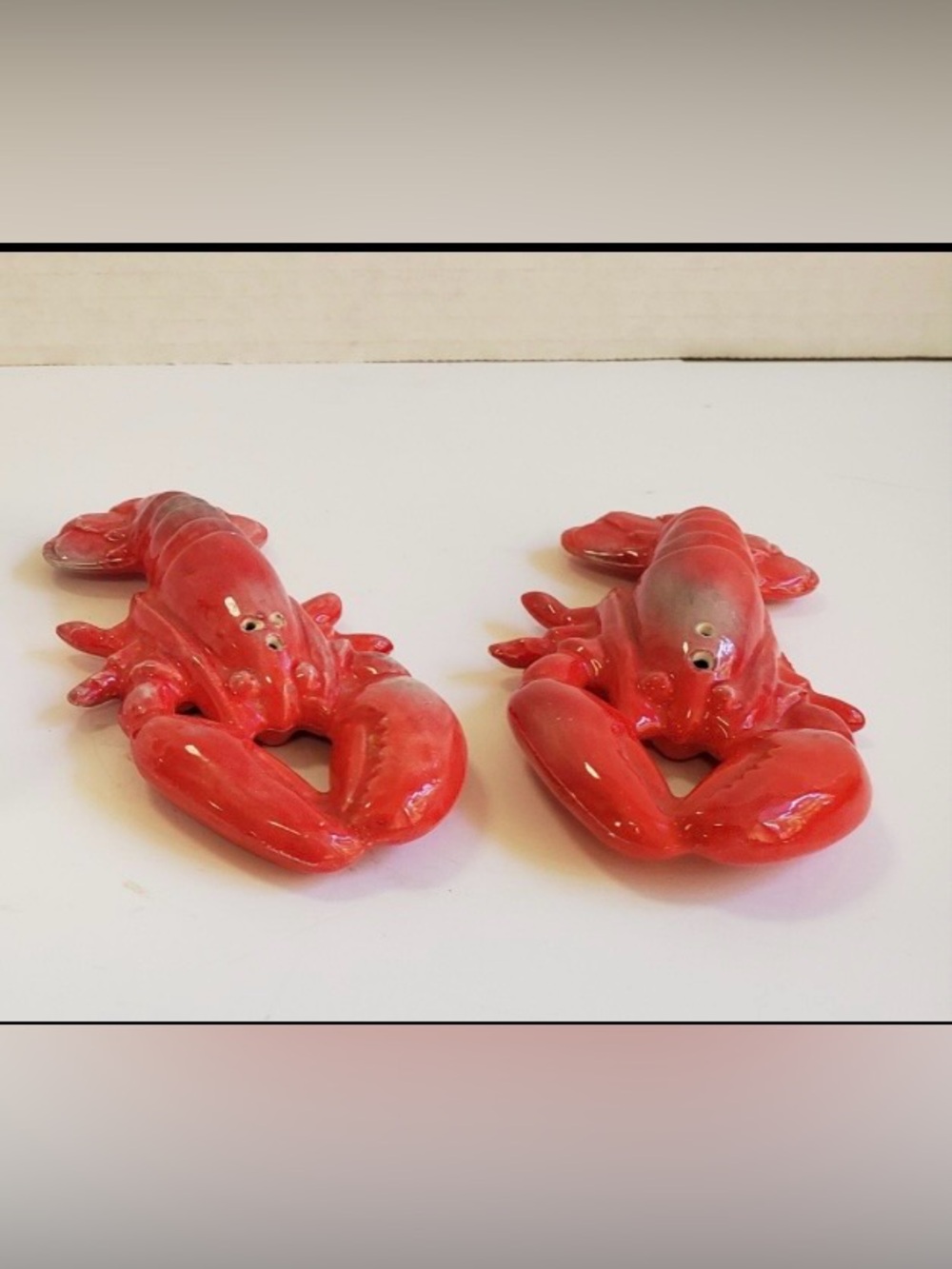 Red Lobster Salt & Pepper Shakers Vintage Antique